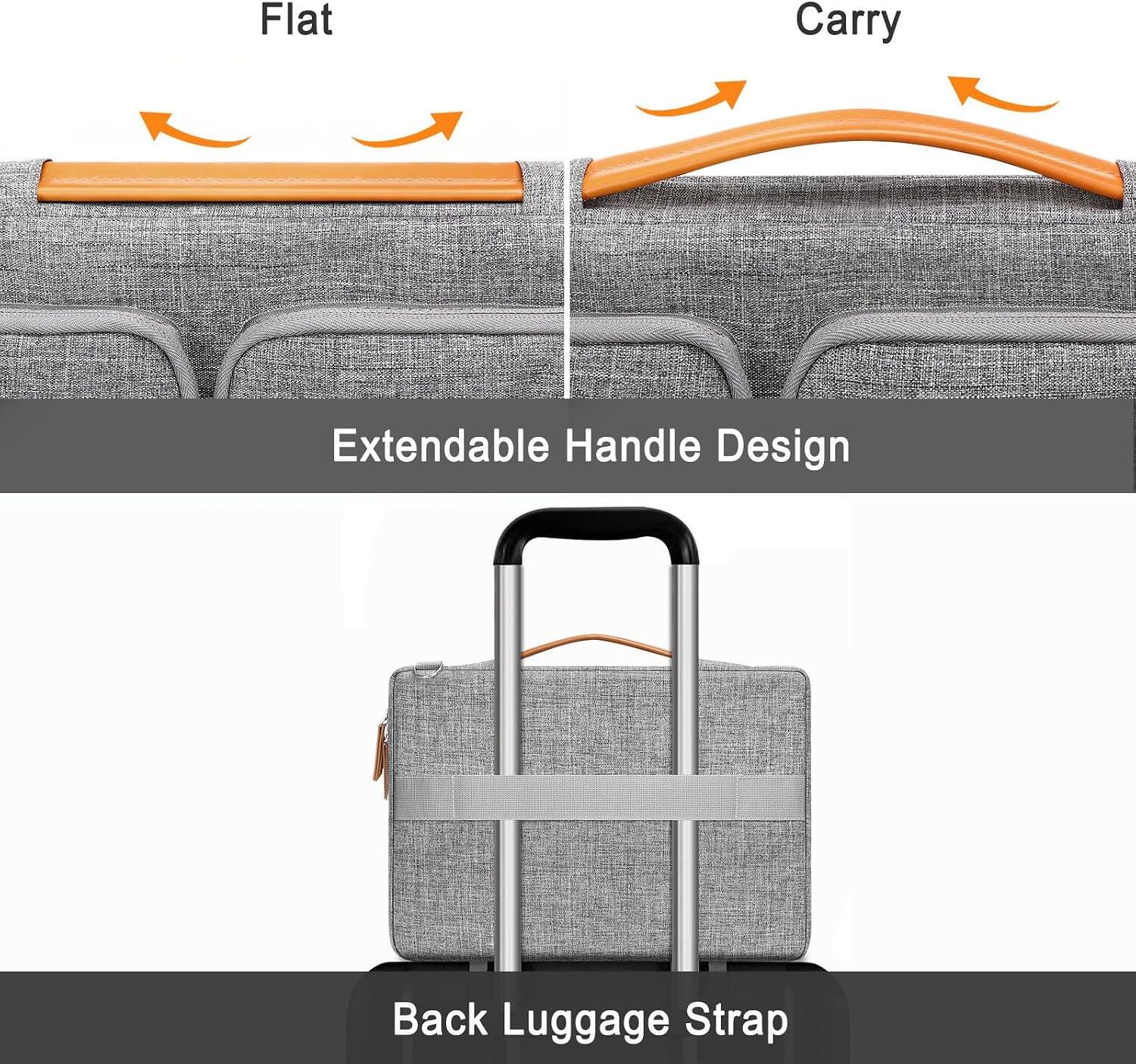 Flat Carry Extendable Handle Design Back Luggage Strap
