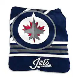 Logo Brands - Winnipeg Jets 50'' x 60'' Team Plush Raschel Throw Blanket - Multicolor