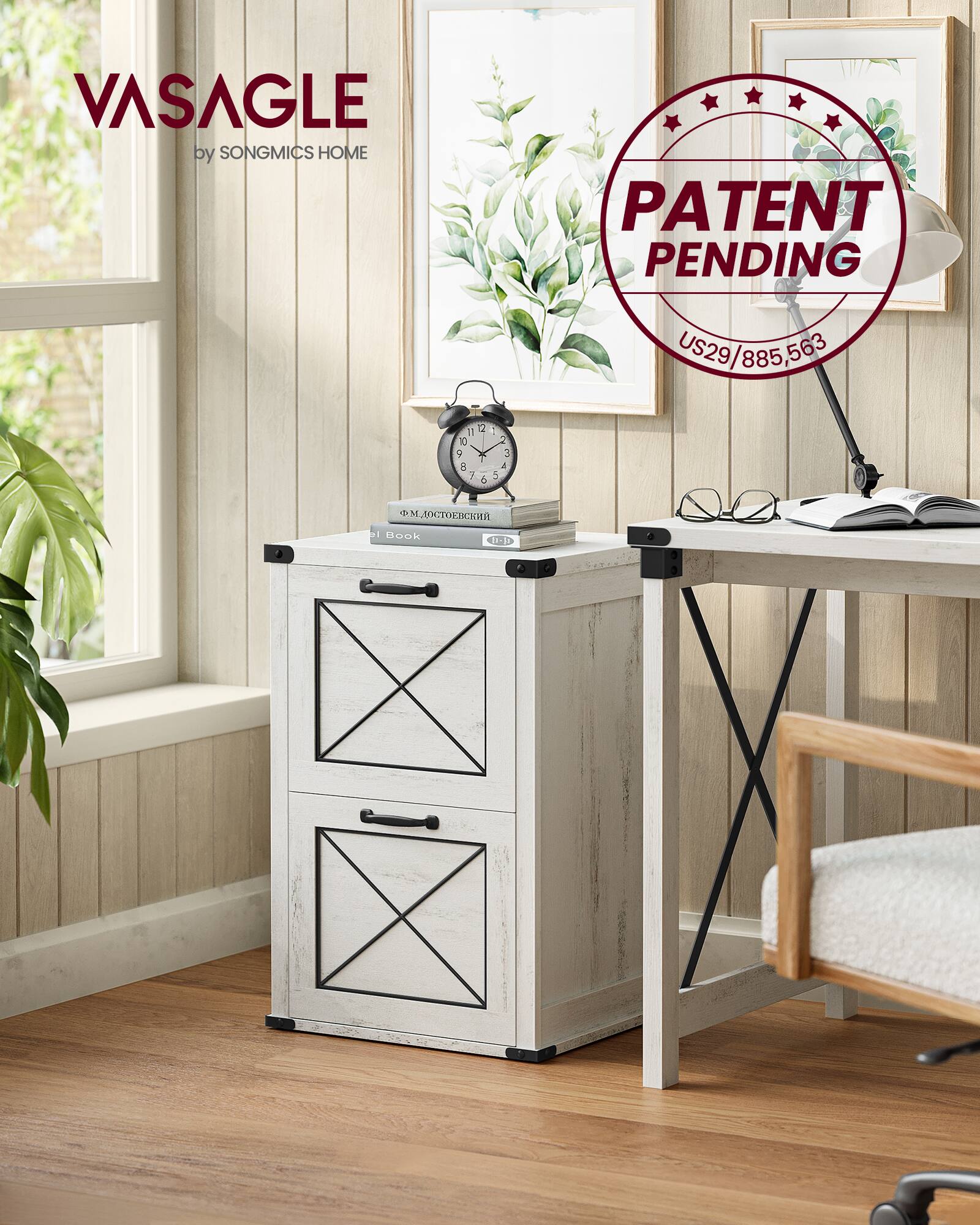 VASAGLE by SONGMICS HOME  
PATENT PENDING US29/885,563  

Book 31-1