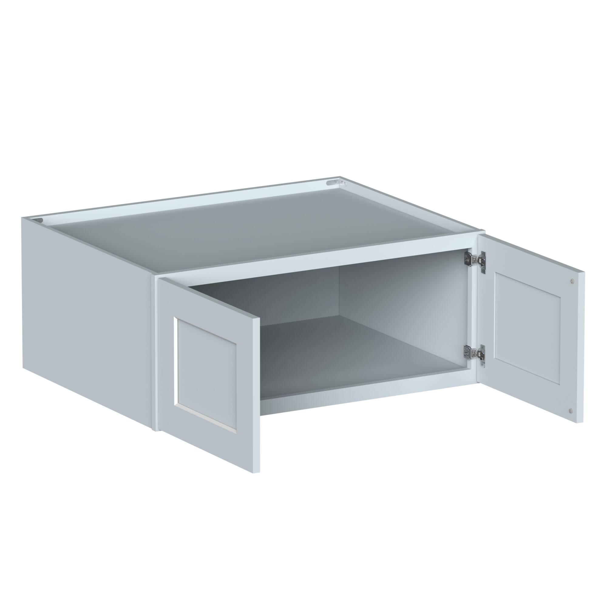 Alt View 3. Boyel Living - Dove Gray Deep Wall Cabinets 15.Wx27in.H Ready to Assemble Kitchen Cabinets 2Doors HDF Door - DOVE GRAY.