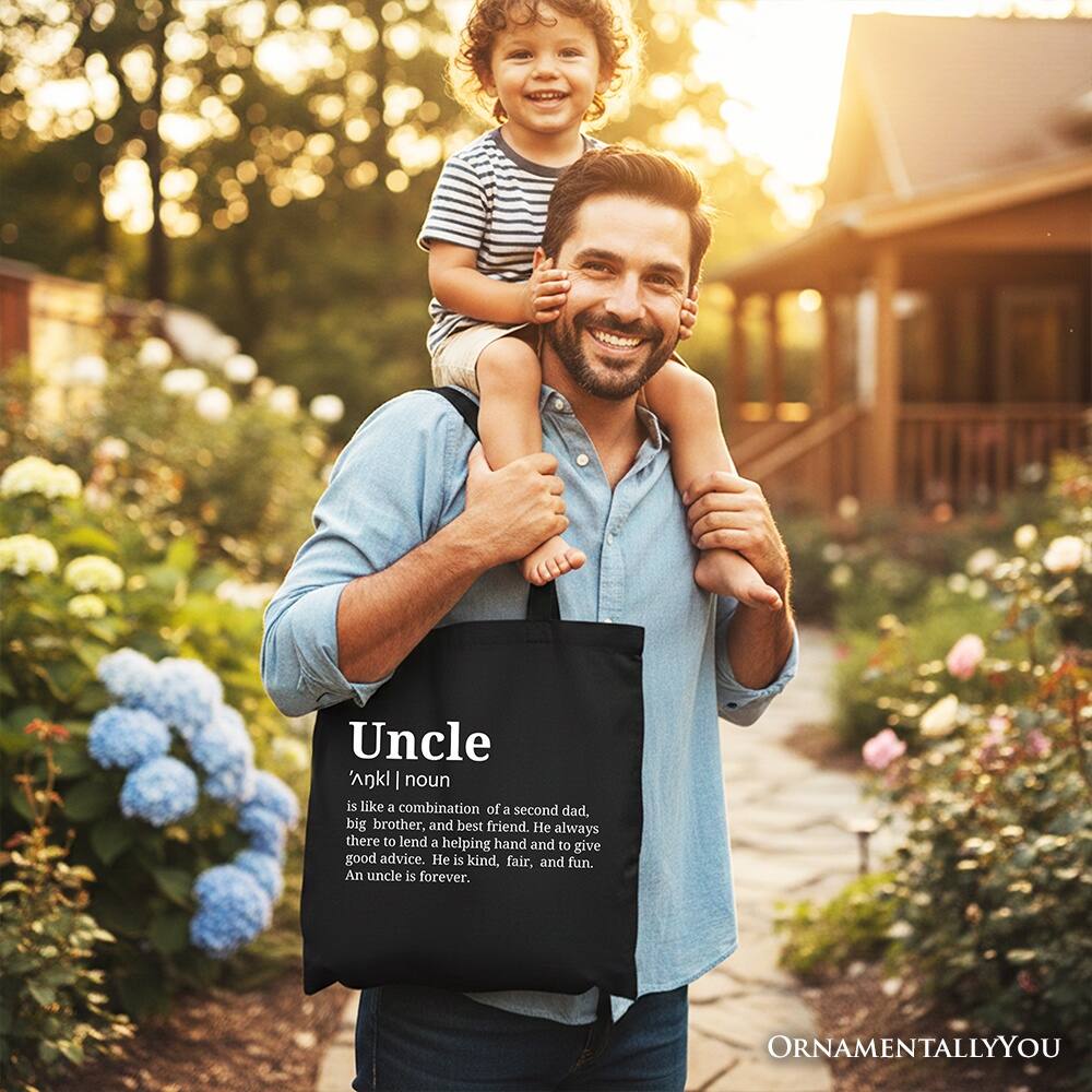 Uncle  
"Ankl" | noun  
is like a combination of a second dad, big brother, and best friend. He is always there to lend a helping hand and to give good advice. He is kind, fair, and fun. An uncle is forever.  

Uncle  
"Ankl" | noun  
is like a combination of a second dad, big brother, and best friend. He is always there to lend a helping hand and to give good advice. He is kind, fair, and fun. An uncle is forever.  

ORNAMENTALLY YOU