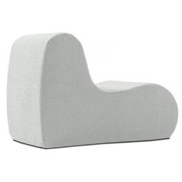 Jaxx - Uptown Modern Armless Accent Chair, Boucle - Silver