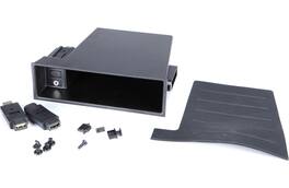 Maestro - Universal Single-DIN Dash Pocket with Modular Media Pass-Thrus - Black