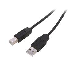 Nippon Labs - Black 10 ft. USB cable A/male to B/male 10ft Model USB-10-AB-BK 10 feet