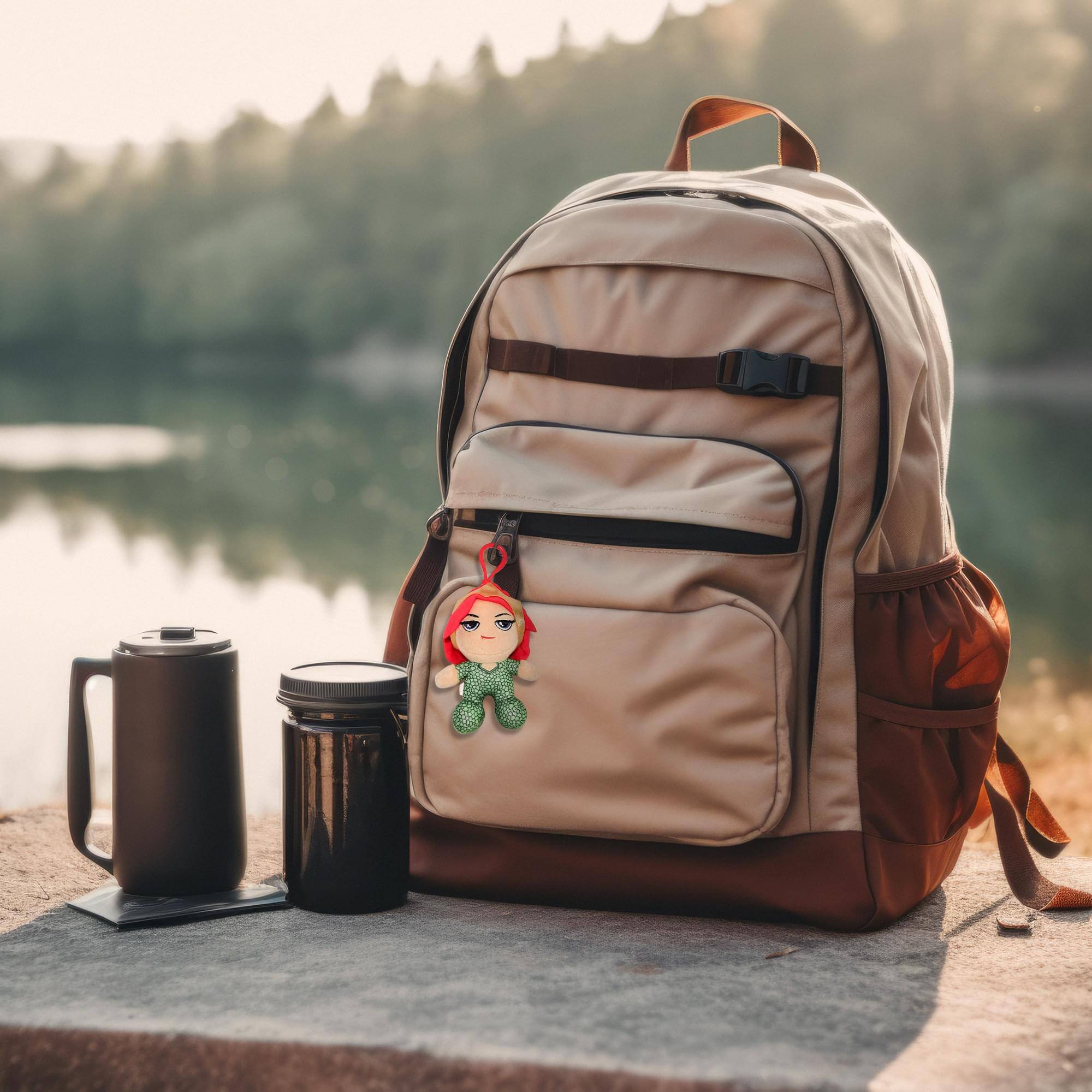 Alt View 10. DC Comics - DC Comics Heroez Clipz 4 Inch Collectible Mini Plush - Mera - Red.