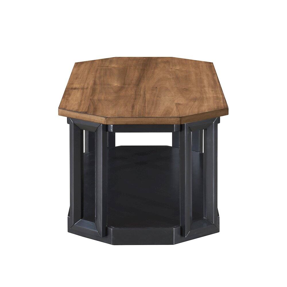Alt View 1. New Classic Furniture - Decker 3-Piece Wood Occasional Table Set in Black/Brown - Black/Brown.