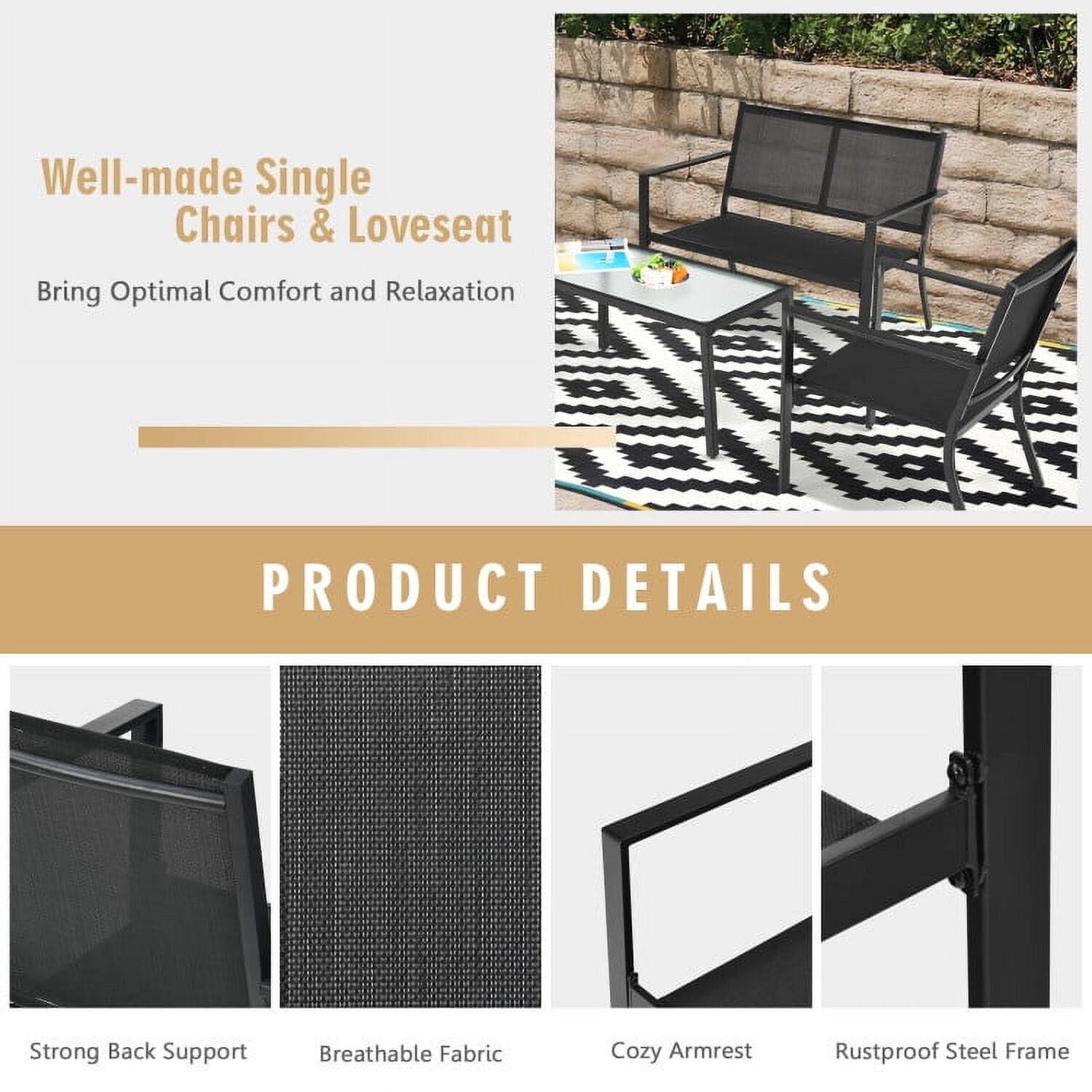 Well-made Single Chairs & Loveseat  
Bring Optimal Comfort and Relaxation  

PRODUCT DETAILS  
- Strong Back Support  
- Breathable Fabric  
- Cozy Armrest  
- Rustproof Steel Frame
