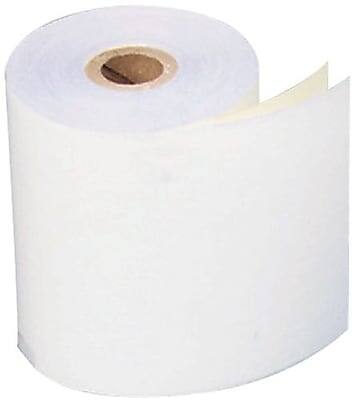 Alt View 1. PM Company - PM Company ® Impact Print Carbonless Teller Window/Financial Paper Roll, 3"(W) x 90'(L), 50/Ctn - White.