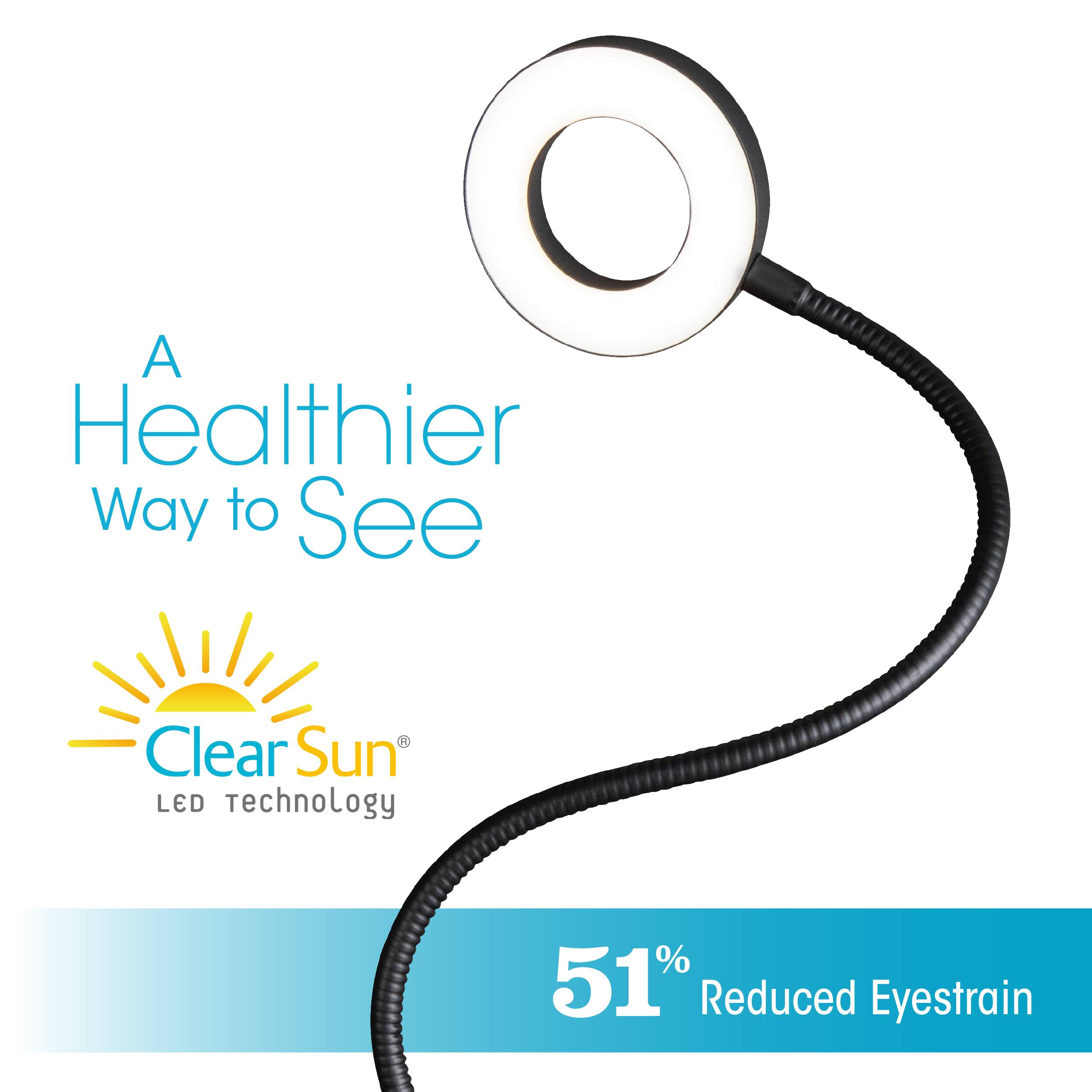 A Healthier Way to See Clear Sun LED Technology 51% Reduced Eyestrain