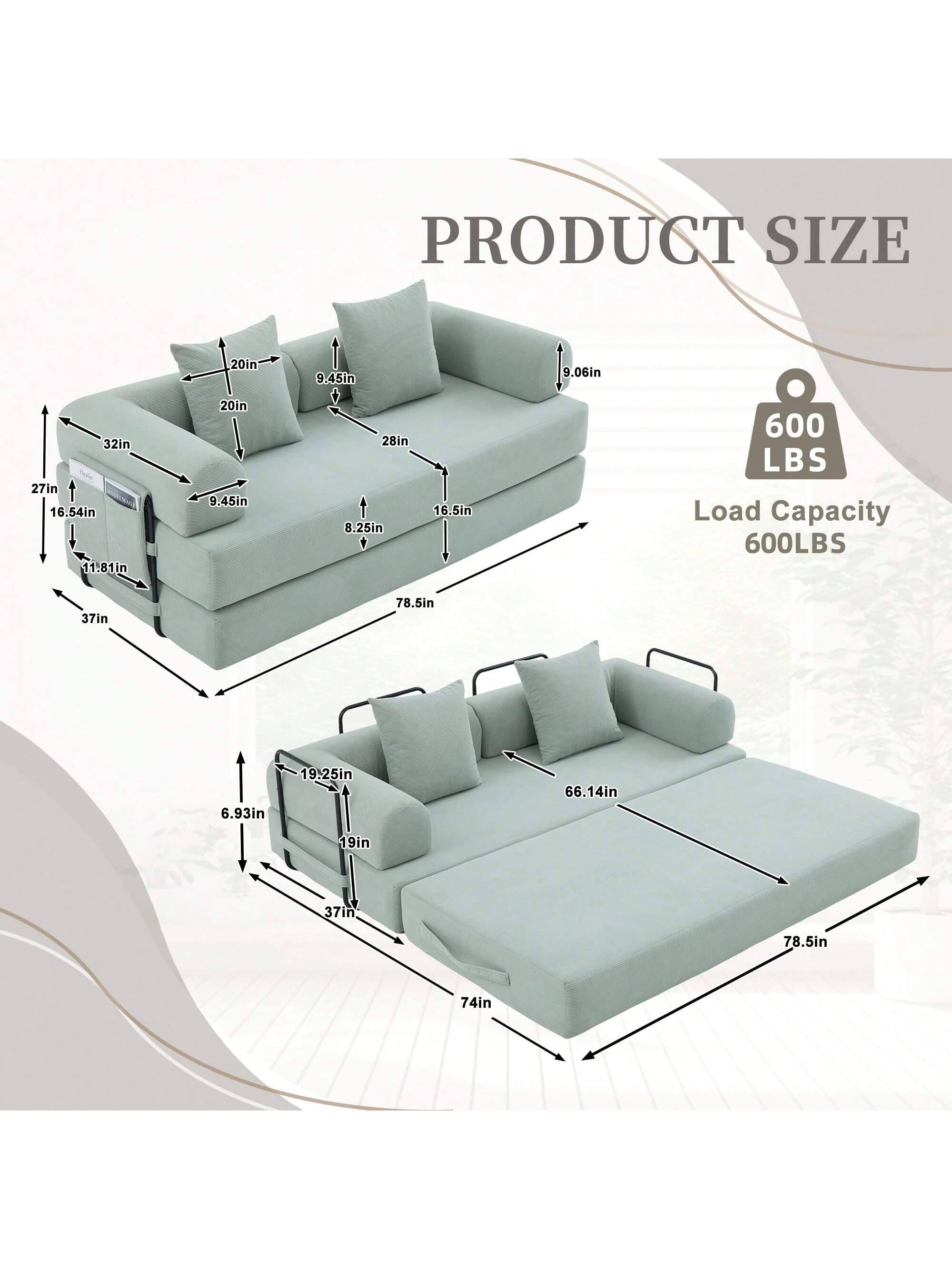 PRODUCT SIZE

- 20in
- 9.45in
- 9.06in
- 32in
- 27in
- 16.54in
- 11.81in
- 20in
- 9.45in
- 28in
- 8.25in
- 16.5in
- 600 LBS Load Capacity
- 600LBS
- 37in
- 78.5in
- 6.93in
- 19.25in
- 66.14in
- 19in
- 37in
- 78.5in
- 74in