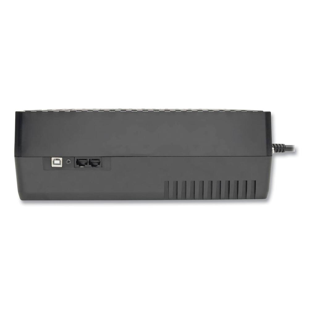 Left. Tripp Lite - Tripp Lite AVR900U AVR Series 900 VA 420 J Ultra-Compact 12-Outlet Line-Interactive UPS - Black.