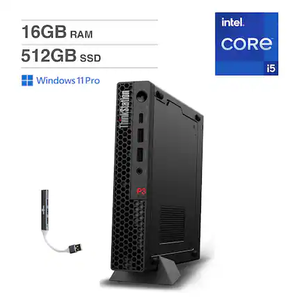 16GB RAM
512GB SSD
Windows 11 Pro
Intel Core i5
ThinkStation P3 Tiny