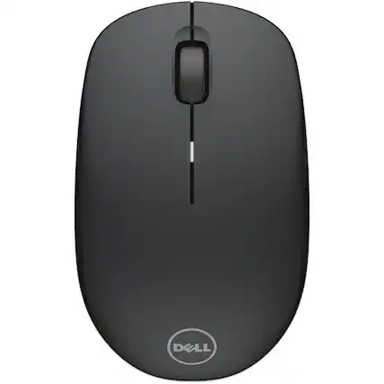 Front. Dell - Dell WM126 Wireless Mouse (Black) - black.