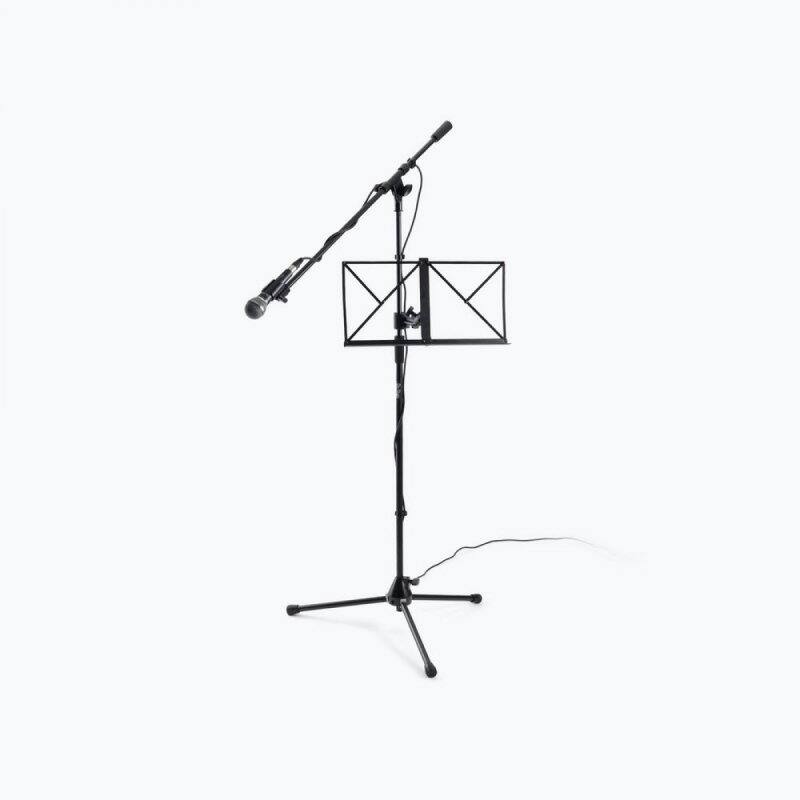 Alt View 4. On Stage Stands - On-Stage SMC1500 Clamp-On Sheet Music Bookplate for Mic Stands - Black.
