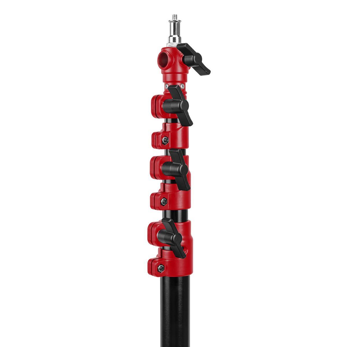 Alt View 5. Flashpoint - Flashpoint Pro Air-Cushioned Heavy-Duty Light Stand (Red, 9.5').