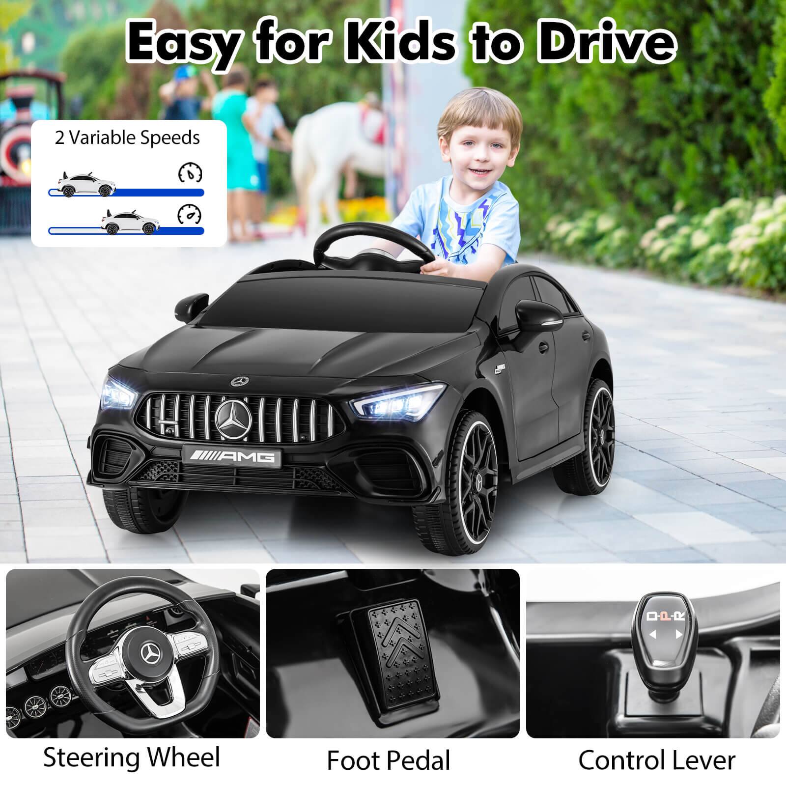 Easy for Kids to Drive

2 Variable Speeds

Steering Wheel

Foot Pedal

Control Lever