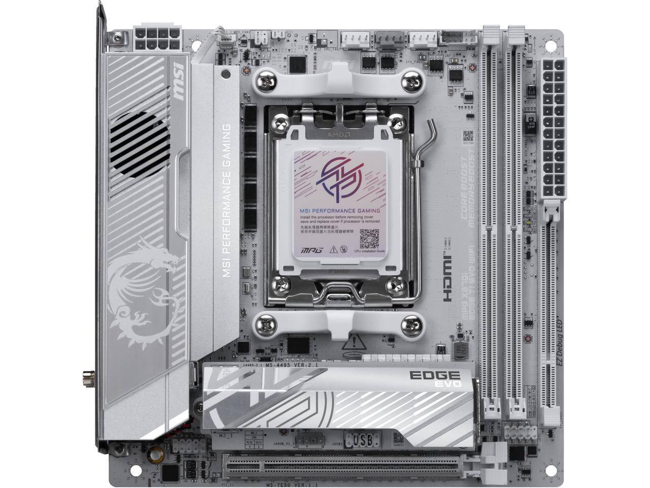 MSI MPG X870I EDGE TI EVO WIFI AM5 AMD X870 Motherboard MPG X870I
