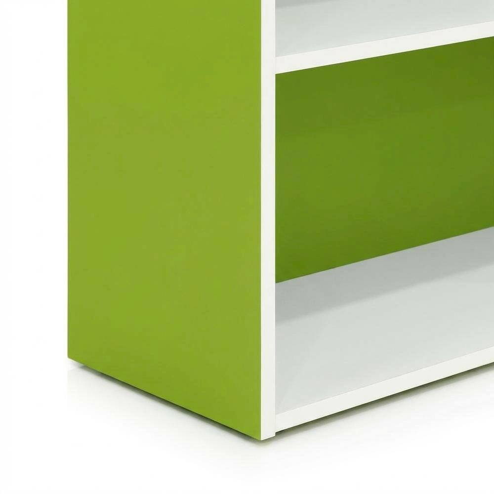 Alt View 2. FurniFact - Reversible Color Open Shelf Bookcase - Brown.