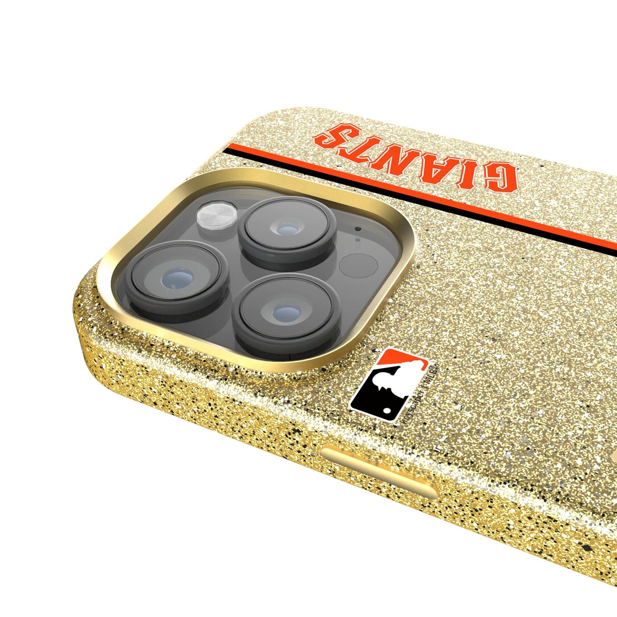 Alt View 2. Keyscaper - San Francisco Giants iPhone Bling Case - 15 Pro Max - Gold.