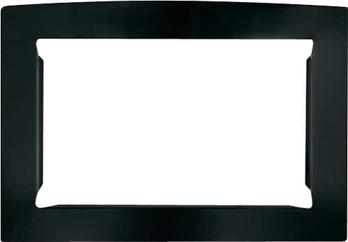 Front. GE - Profile Deluxe 30" Trim Kit for Select GE Microwaves - Black.