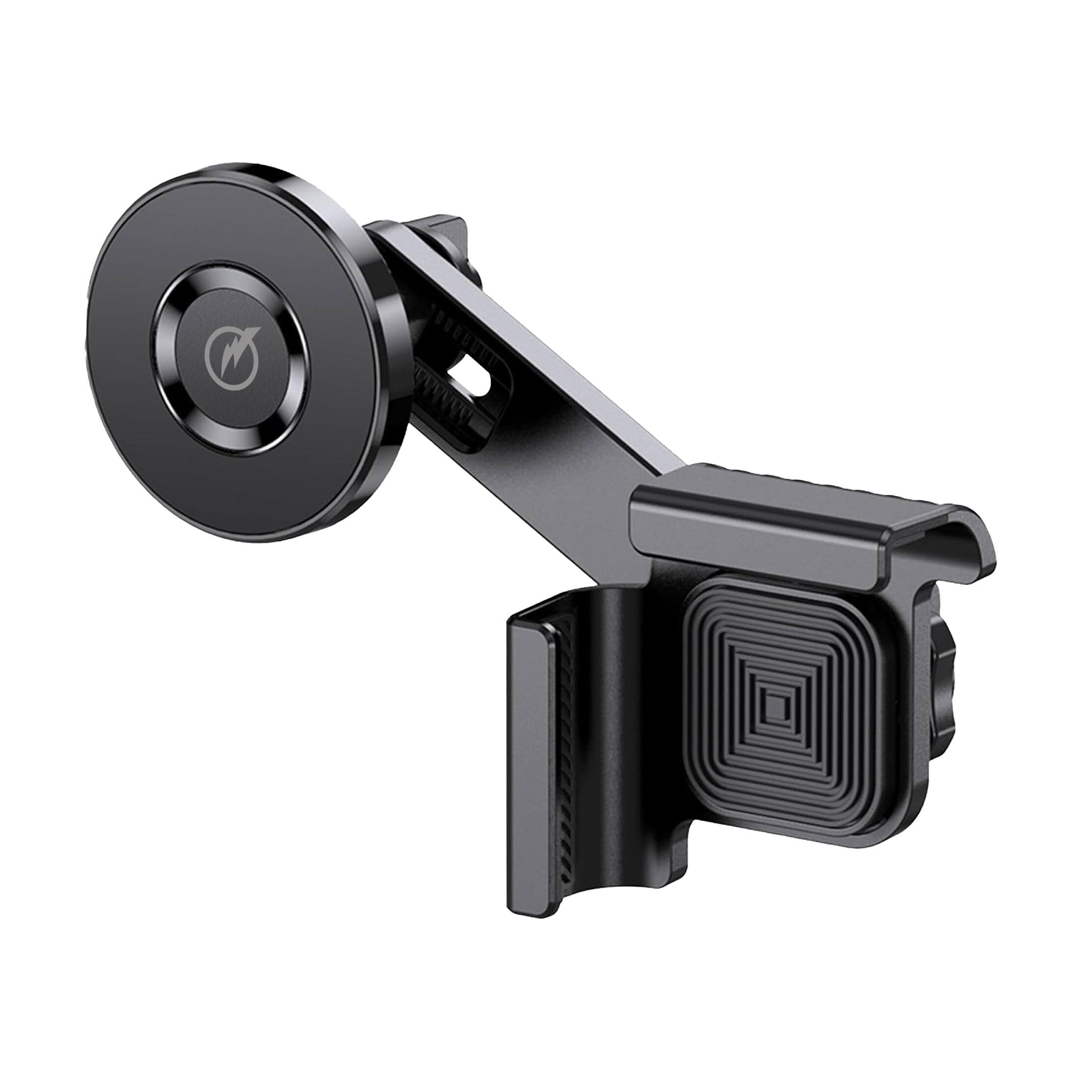 Front. Digipower - Digipower 2-in-1 Magnetic & Spring-Loaded Phone Holder for Tesla Model 3 & Model Y with Adjustable Arm - Black.