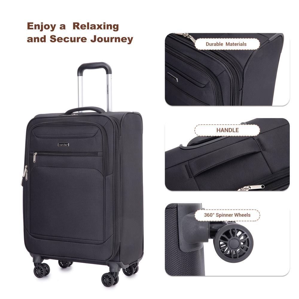 Enjoy a Relaxing and Secure Journey

- Durable Materials
- Handle
- 360° Spinner Wheels