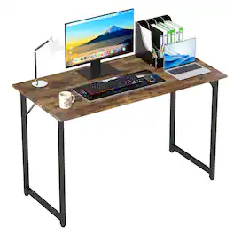 Stylel Star - PayLessHere | 32 Inch Computer Desk | Office Desk with Metal Frame, Adjustable Feet | Water-Resistant, Scratc - Brown