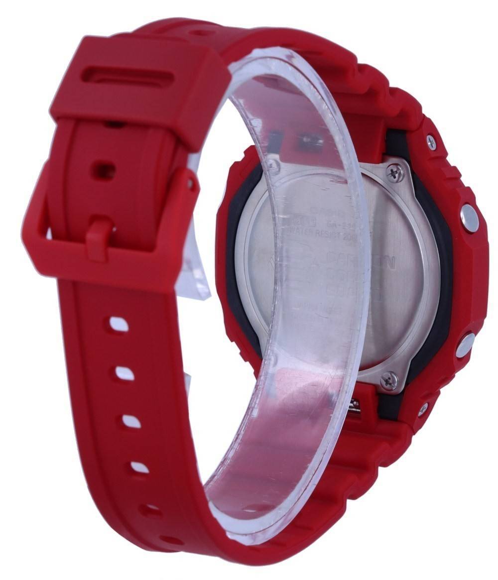 Alt View 1. Casio - G-Shock Carbon Core Guard Resin Strap Analog Digital GA-2100-4A GA2100-4 200M Men's Watch - Red.