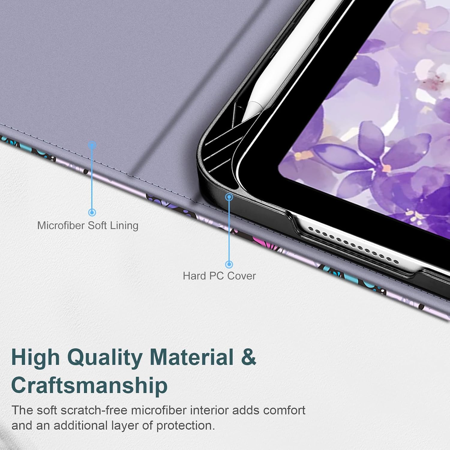 Microfiber Soft Lining  
Hard PC Cover  
High Quality Material & Craftsmanship  
The soft scratch-free microfiber interior adds comfort and an additional layer of protection.