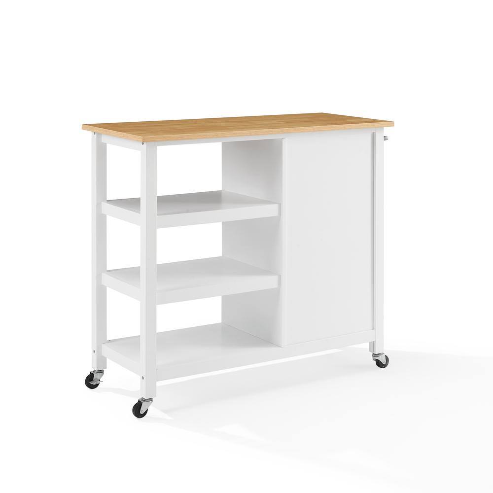 Alt View 3. Crosley Furniture - Tristan Open Kitchen Island/Cart - White.