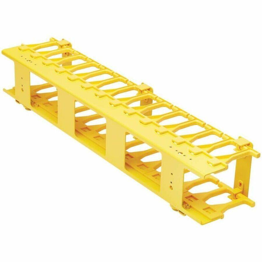 Alt View 4. Tripp Lite - VERTICAL CABLE MANAGER YELLOW HIGH-CAPACITY DOUBLE FINGER DUCT - Yellow.