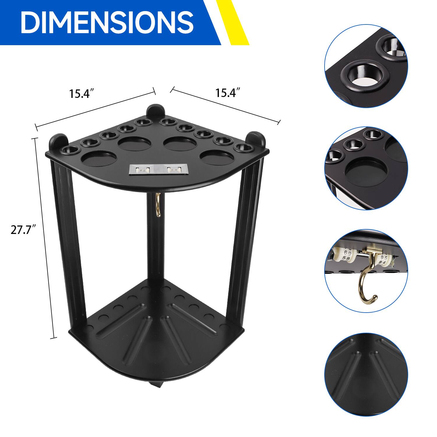 DIMENSIONS 15.4" 15.4" 27.7" 60 5 5 4