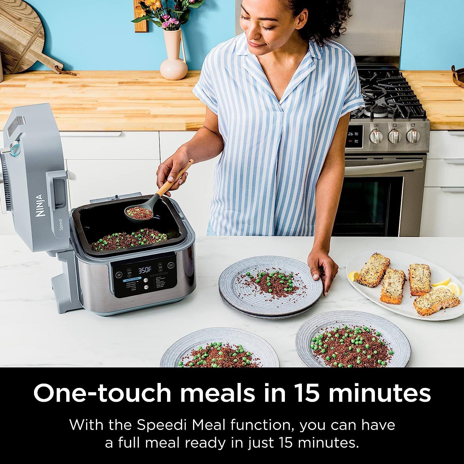 One-touch meals in 15 minutes

With the Speedi Meal function, you can have a full meal ready in just 15 minutes.