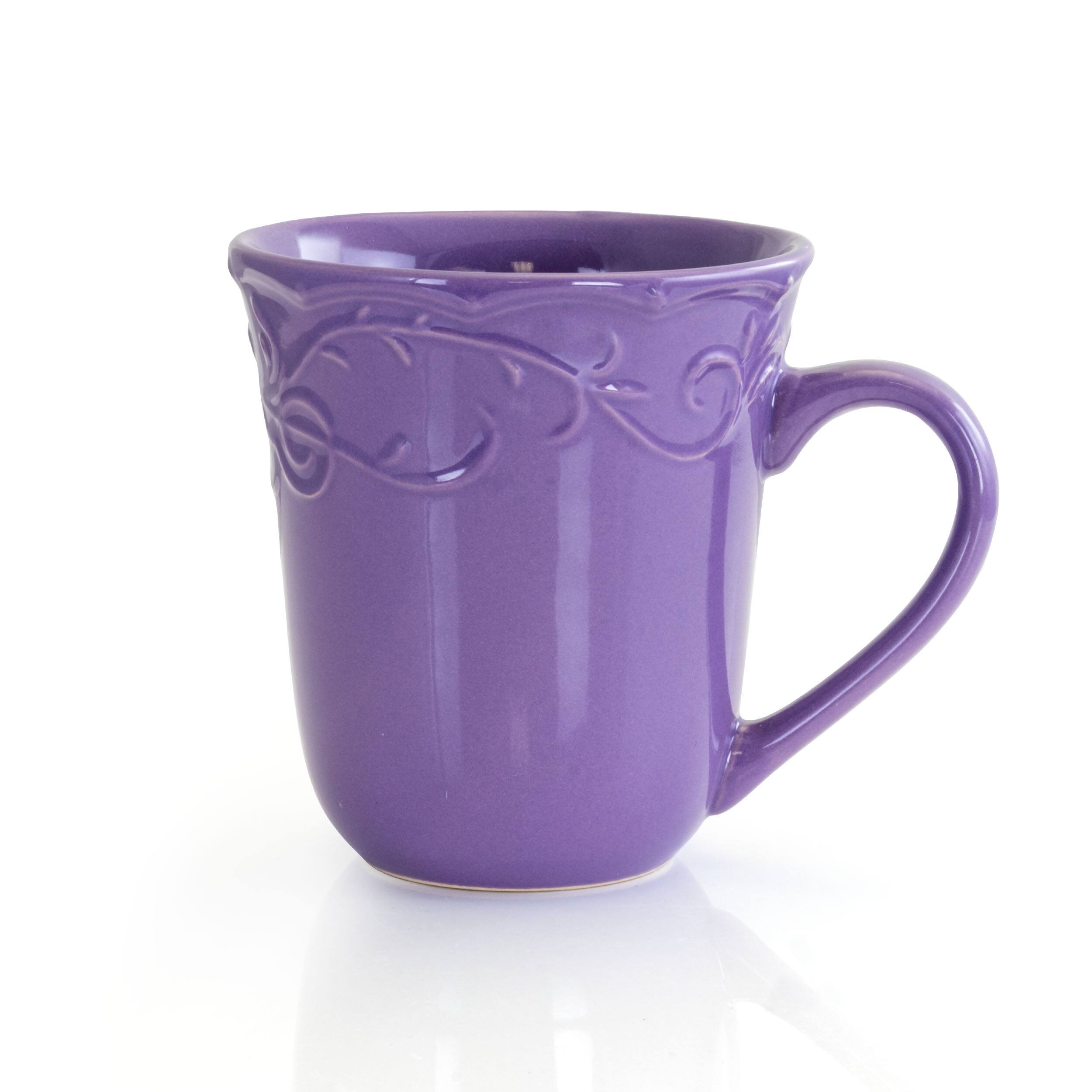 Alt View 5. Elama - Elama Lilac Fields 16-Piece Dinnerware Set - Lavendar.