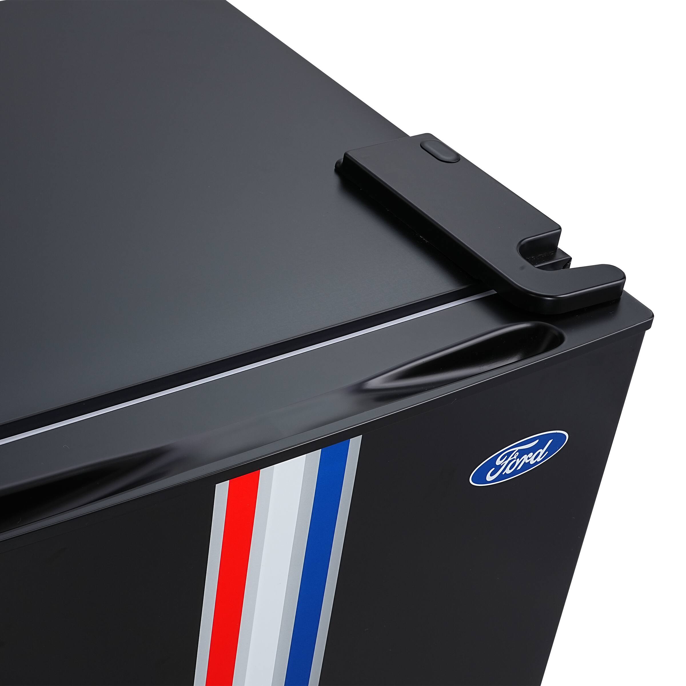 Alt View 6. Ford - Ford Mustang Compact Refrigerator, Large 91L, 3.2 cu. Ft. Shadow black - Black.