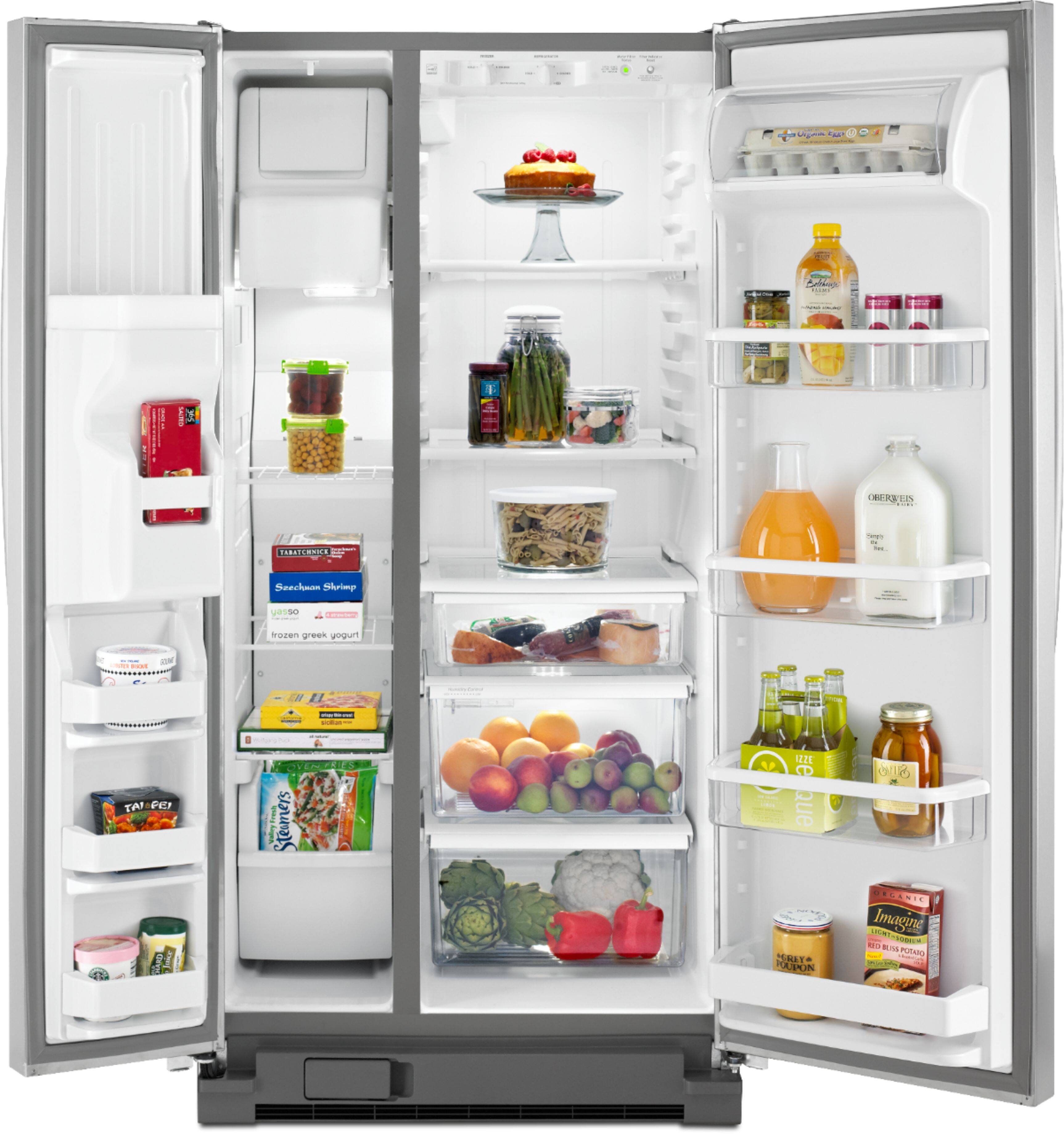 Alt View 11. Whirlpool - 21.2 Cu. Ft. Side-by-Side Refrigerator with Thru-the-Door Ice and Water - Stainless steel.