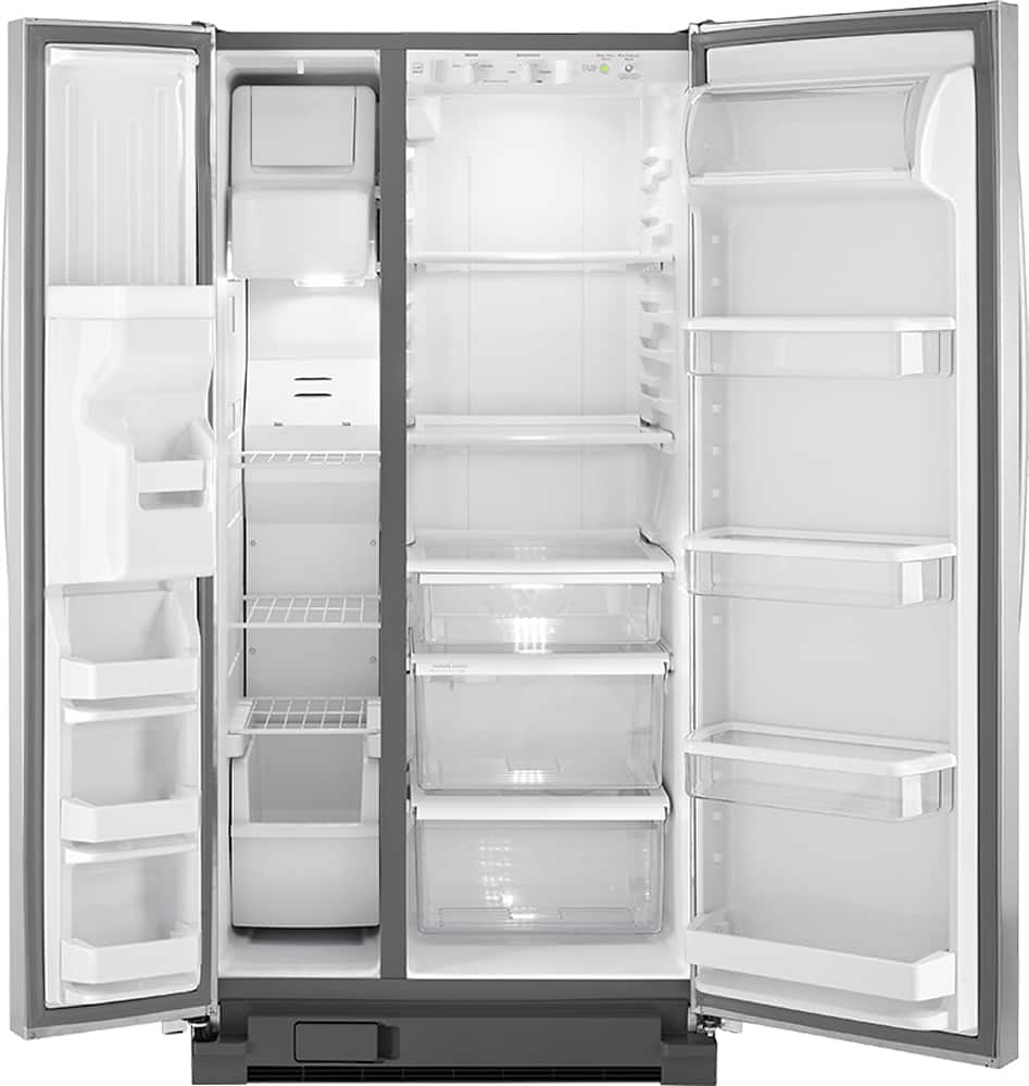 Alt View 1. Whirlpool - 21.2 Cu. Ft. Side-by-Side Refrigerator with Thru-the-Door Ice and Water - Stainless steel.