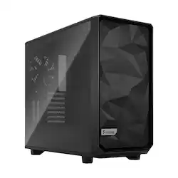 Fractal Design - Meshify 2 Black ATX Light Tinted Tempered Glass Window Mid-Tower PC Case - Black - Front_Zoom