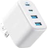 Front. Anker - Anker - Zolo GaN Wall Charger (50W, 4 Ports, 2 USB-C + 2 USB-A) - White - White.