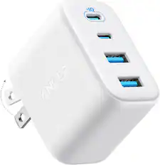Front. Anker - Anker - Zolo GaN Wall Charger (50W, 4 Ports, 2 USB-C + 2 USB-A) - White - White.