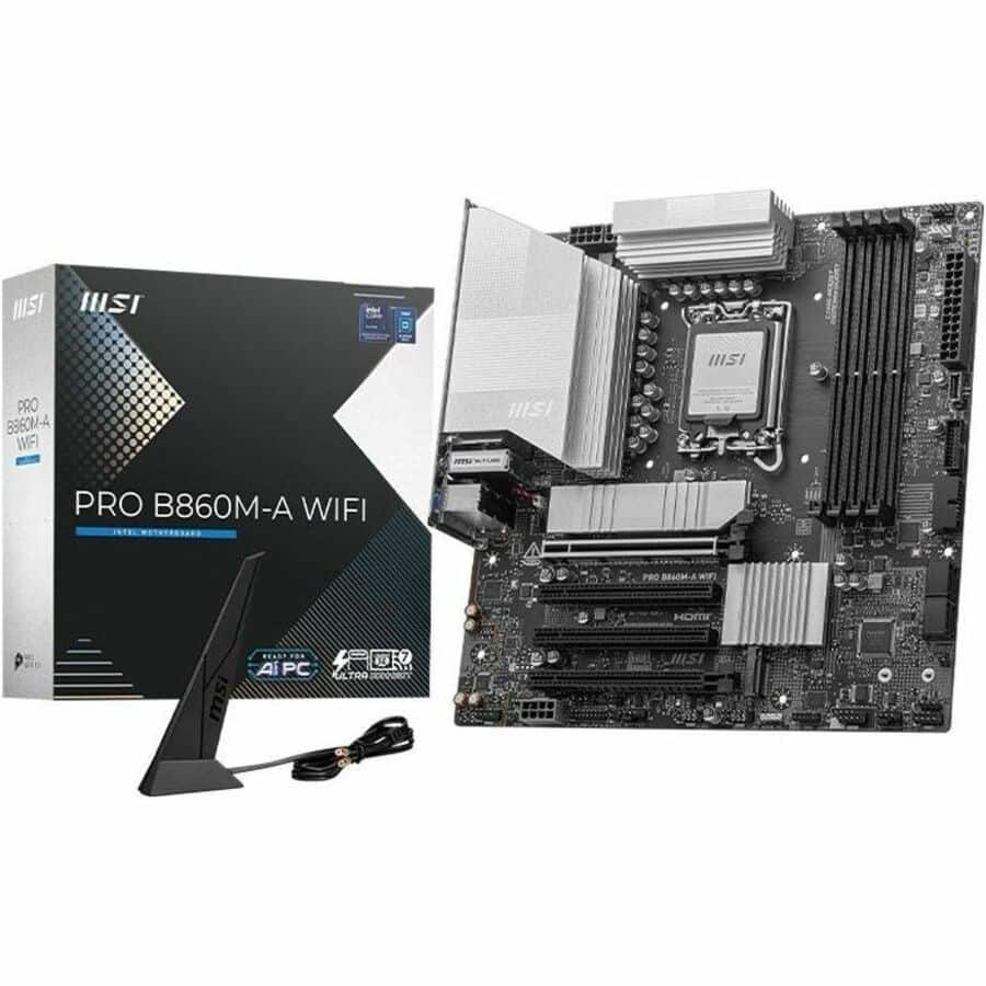 MSI Pro B860M A WiFi mATX Gaming Motherboard B860MAWIFI - Best Buy