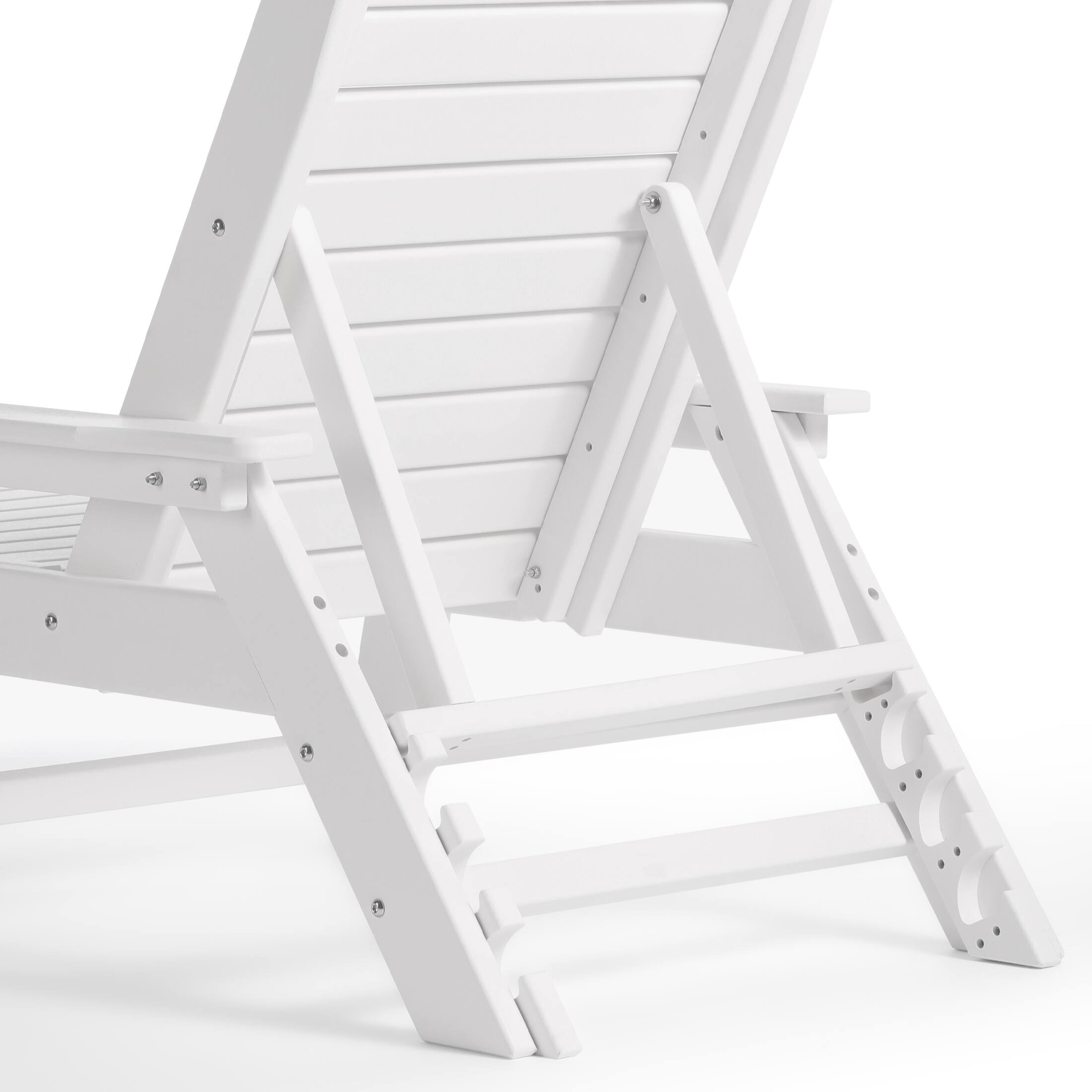 Alt View 6. WestinTrends - WestinTrends Malibu Poly Reclining Chaise Lounge - White.