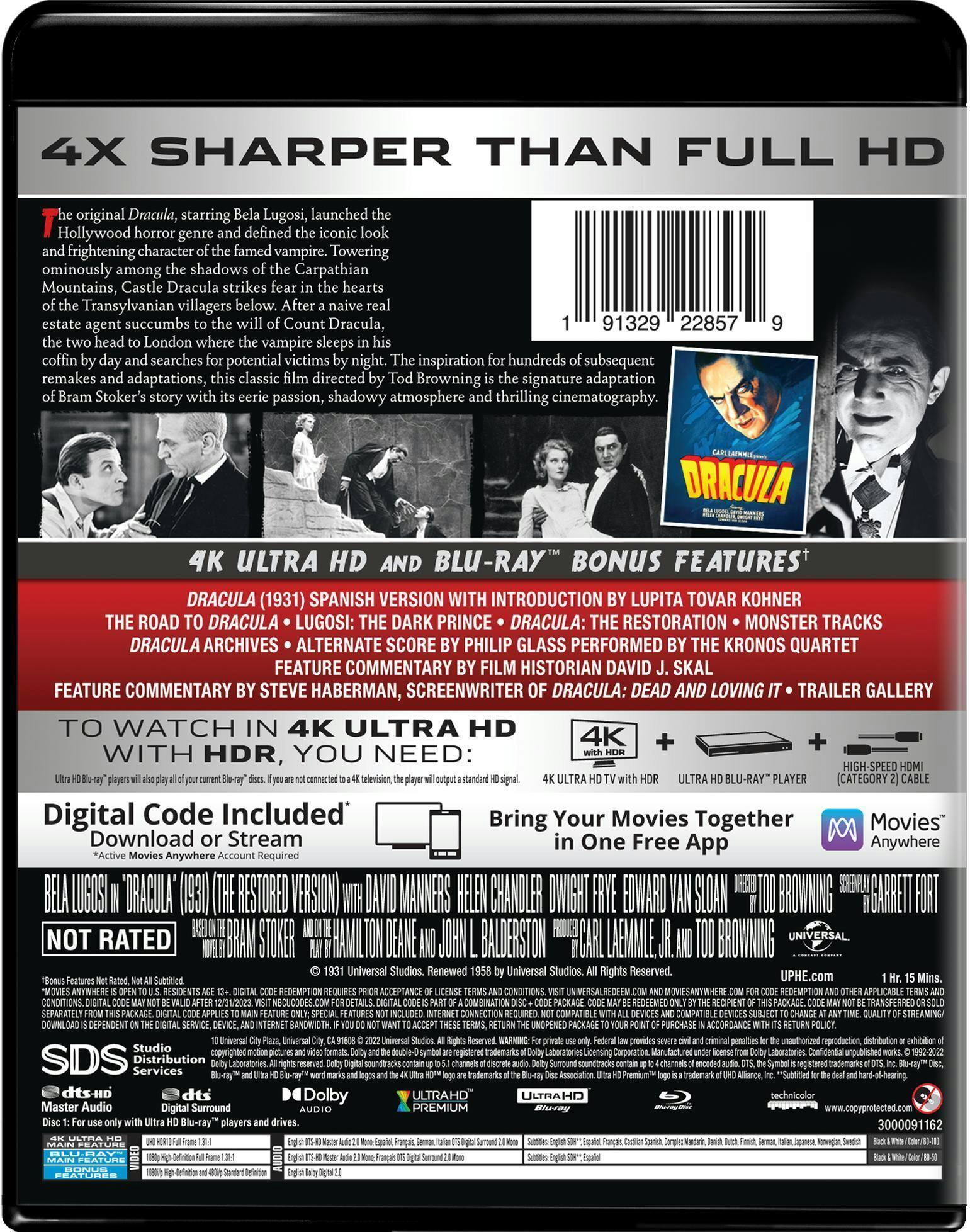Back. Dracula   - 4K Blu-Ray.