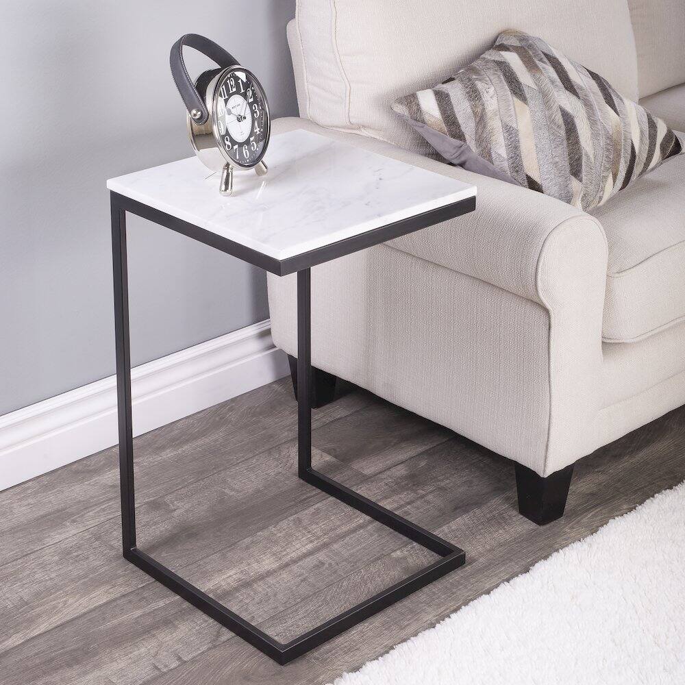 Alt View 8. Butler Specialty - Lawler Marble C- Side Table - Black,White.