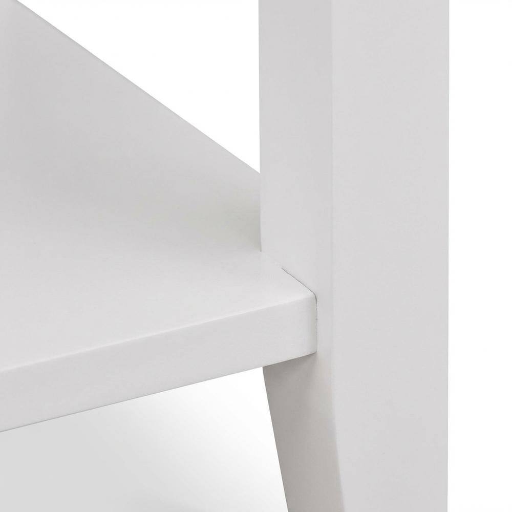 Left. FurniFact - White Modern Night Stand with Single Drawer and Sturdy Construction - White.