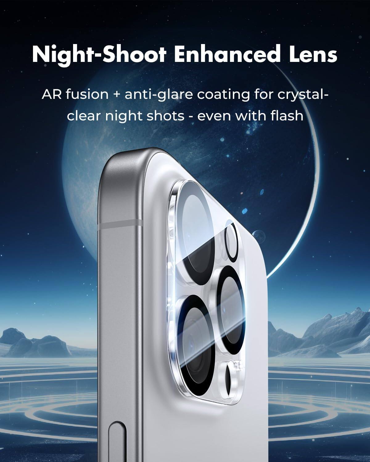 Night-Shoot Enhanced Lens  
AR fusion + anti-glare coating for crystal-clear night shots - even with flash