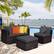 Alt View 1. Costway - 4PCS Patio Rattan Furniture Set Sofa Ottoman Cushion Garden Deck - Grey.