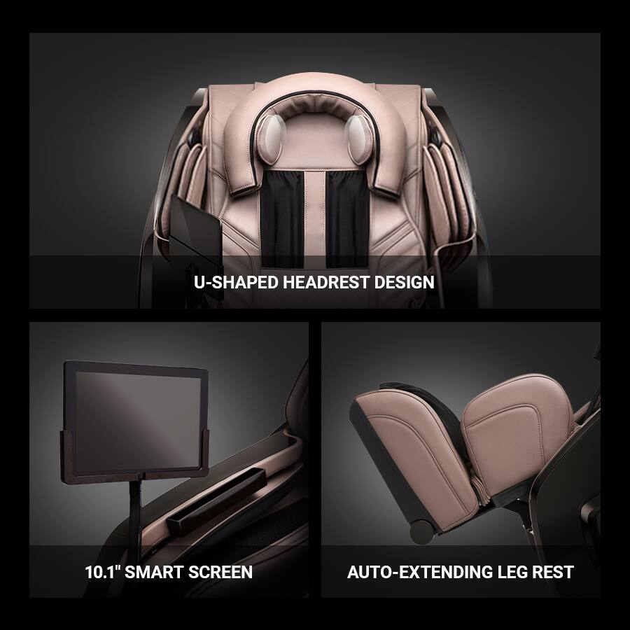 U-Shaped Headrest Design  
10.1" Smart Screen  
Auto-Extending Leg Rest