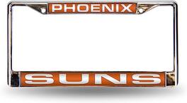 Rico Industries - Phoenix Suns NBA Chrome Metal Laser Cut License Plate Frame - Multi