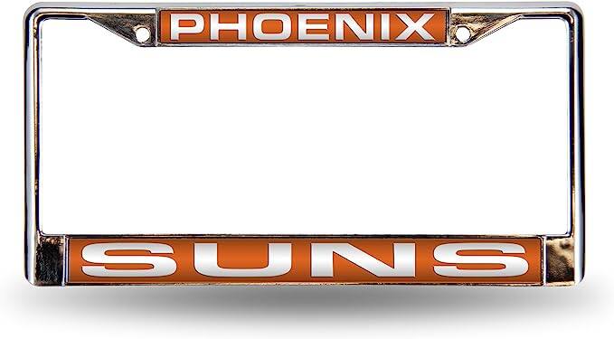 Phoenix Suns NBA Chrome Metal Laser Cut License Plate Frame